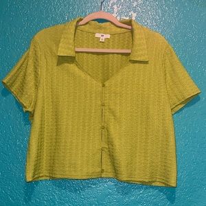 Collard crop top shirt